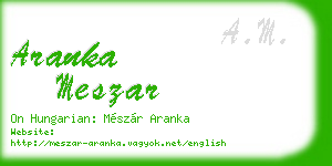 aranka meszar business card